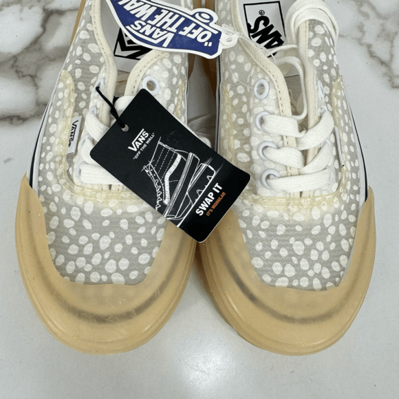 Vans Old Skool Tapered Modular Sneakers Mesh Polka Dot Cream Size 6 - Picture 4 of 14